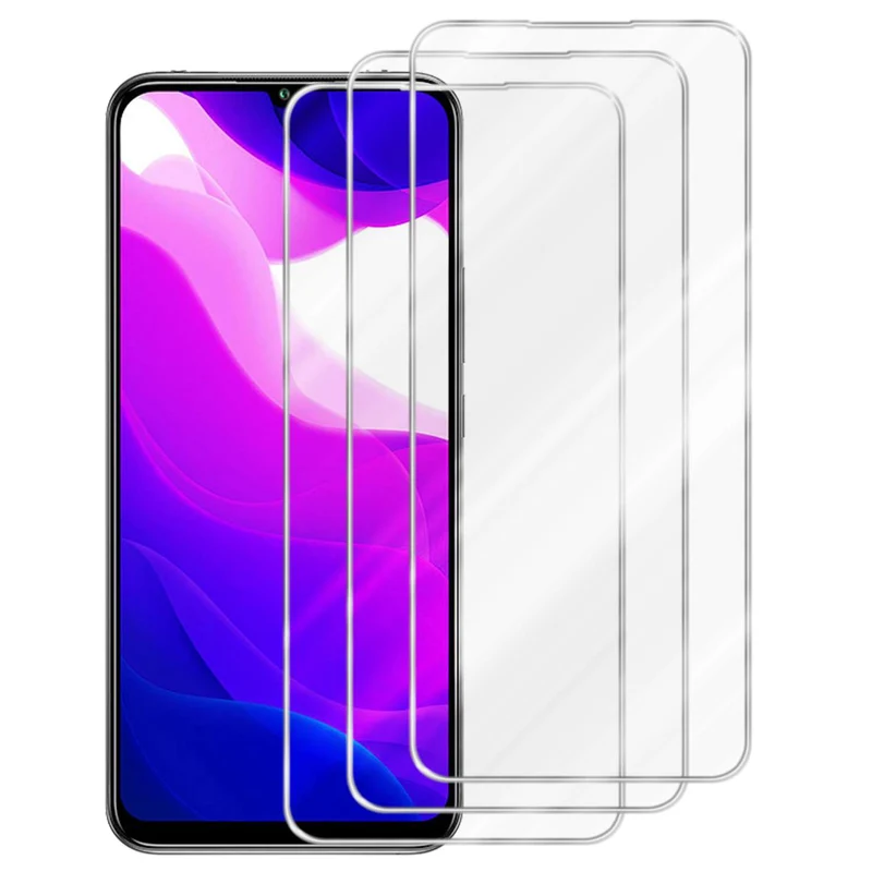 Cadorabo 3x Panzer Folie kompatibel mit Xiaomi Mi 10 LITE - Schutzfolie 3er Pack Gehärtetes (Tempered) Display-Schutzglas in 9H Härte mit 3D Touch Kompatibilität