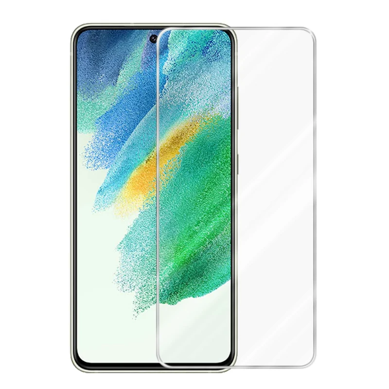 Cadorabo Panzer Folie kompatibel mit Samsung Galaxy S21 FE - Schutzfolie Gehärtetes (Tempered) Display-Schutzglas in 9H Härte mit 3D Touch Kompatibilität