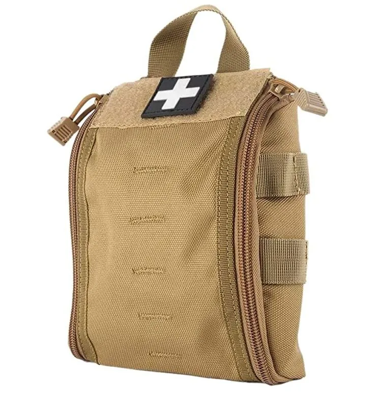 Taktische Erste-Hilfe-Tasche IFAK – MOLLE EMT Pouch zum Aufklappen mit Reißverschluss