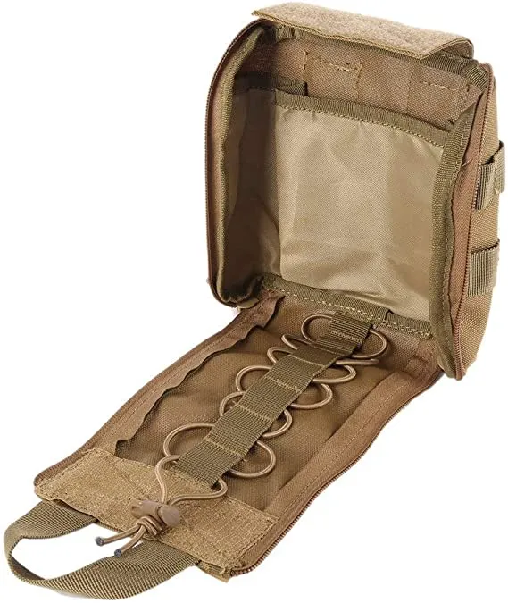 Taktische Erste-Hilfe-Tasche IFAK – MOLLE EMT Pouch zum Aufklappen mit Reißverschluss