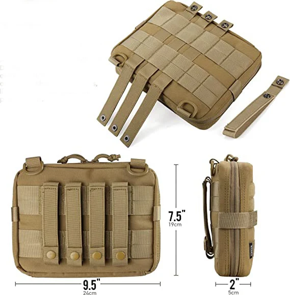 Taktische MOLLE Admin Tasche – Bushcraft EDC Organizer Pouch Airsoft Softair Werkzeugtasche