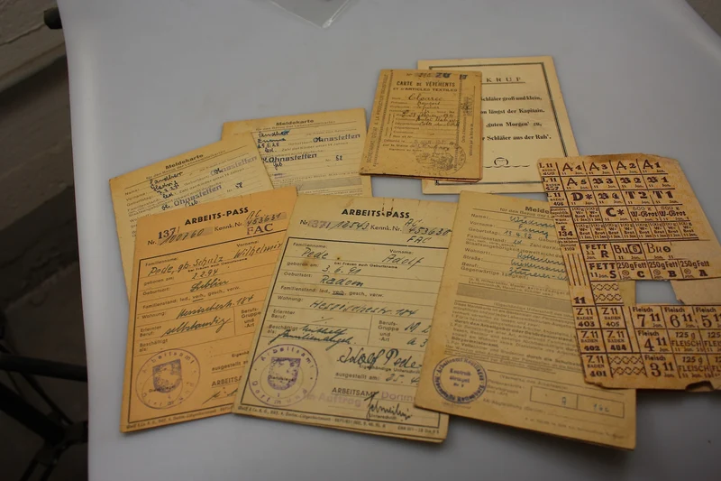Dokumentenkonvolut, deutsche Familie, Ruhrgebiet, 1946/48
