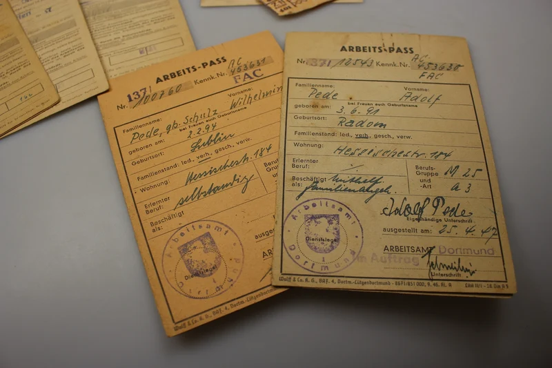 Dokumentenkonvolut, deutsche Familie, Ruhrgebiet, 1946/48