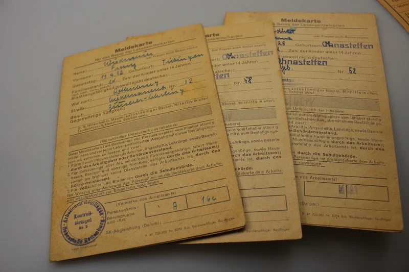 Dokumentenkonvolut, deutsche Familie, Ruhrgebiet, 1946/48