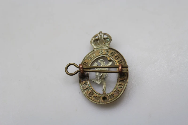 Britisches baskisches Abzeichen des Royal Corps of Signals aus dem Zweiten Weltkrieg