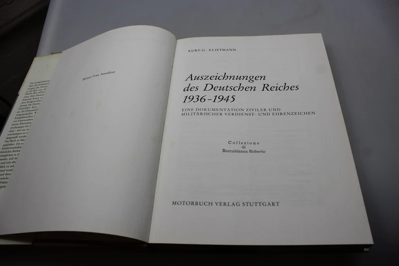 „Auszeichnungen des Deutschen Reiches 1936/45“ KG Klietmann 1999