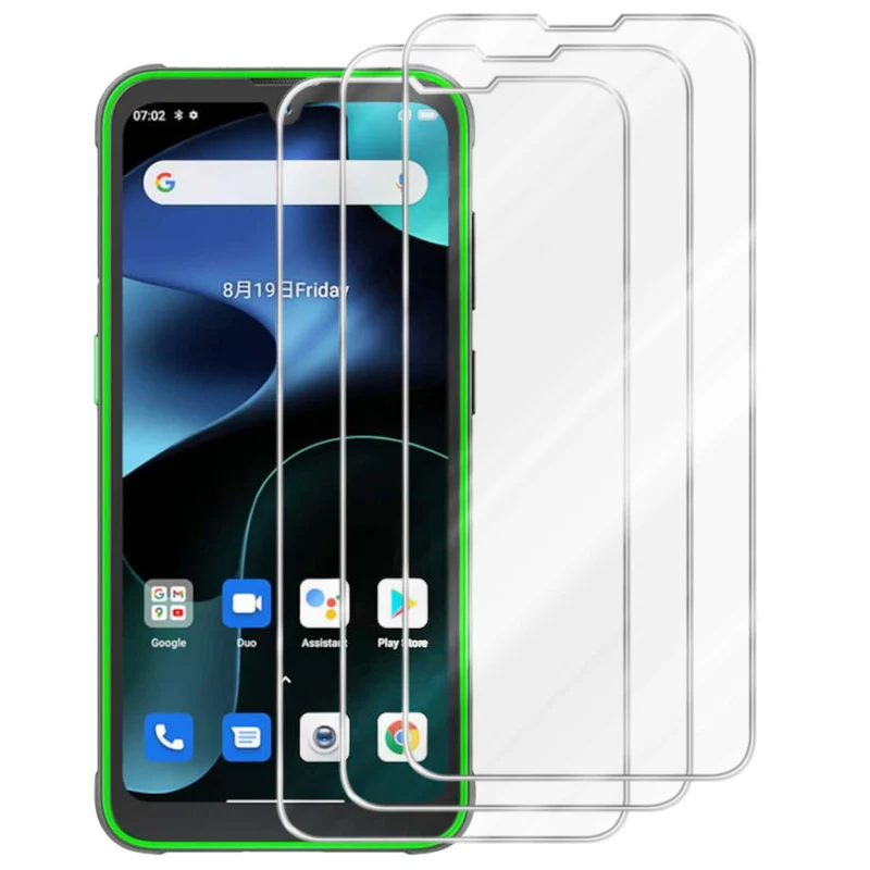 Cadorabo 3x Panzer Folie kompatibel mit Blackview BV5200 / BV5200 PRO - Schutzfolie 3er Pack Gehärtetes (Tempered) Display-Schutzglas in 9H Härte mit 3D Touch Kompatibilität