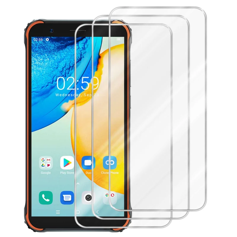 Cadorabo 3x Panzer Folie kompatibel mit Blackview BV4900 / BV4900 PRO / BV4900s - Schutzfolie 3er Pack Gehärtetes (Tempered) Display-Schutzglas in 9H Härte mit 3D Touch Kompatibilität