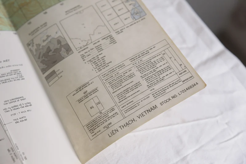 US-Armee Vietnam – Topografische Karte der USA von Lien-Thach