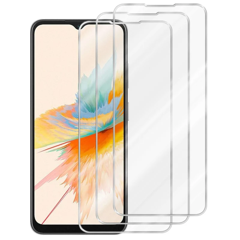 Cadorabo 3x Panzer Folie kompatibel mit Blackview A85 - Schutzfolie 3er Pack Gehärtetes (Tempered) Display-Schutzglas in 9H Härte mit 3D Touch Kompatibilität