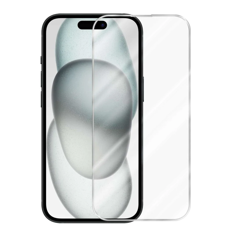 Cadorabo Panzer Folie kompatibel mit Apple iPhone 15 - Schutzfolie Gehärtetes (Tempered) Display-Schutzglas in 9H Härte mit 3D Touch Kompatibilität