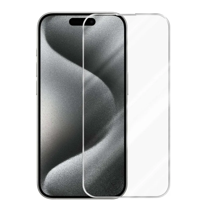 Cadorabo Panzer Folie kompatibel mit Apple iPhone 15 PRO - Schutzfolie Gehärtetes (Tempered) Display-Schutzglas in 9H Härte mit 3D Touch Kompatibilität