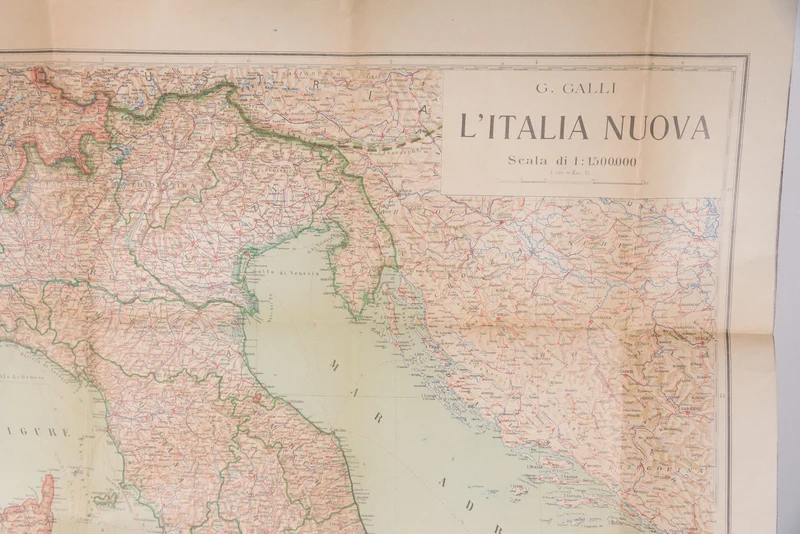 Karte von Italien „Neu-Italien“ 1919