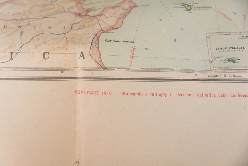 Karte von Italien „Neu-Italien“ 1919