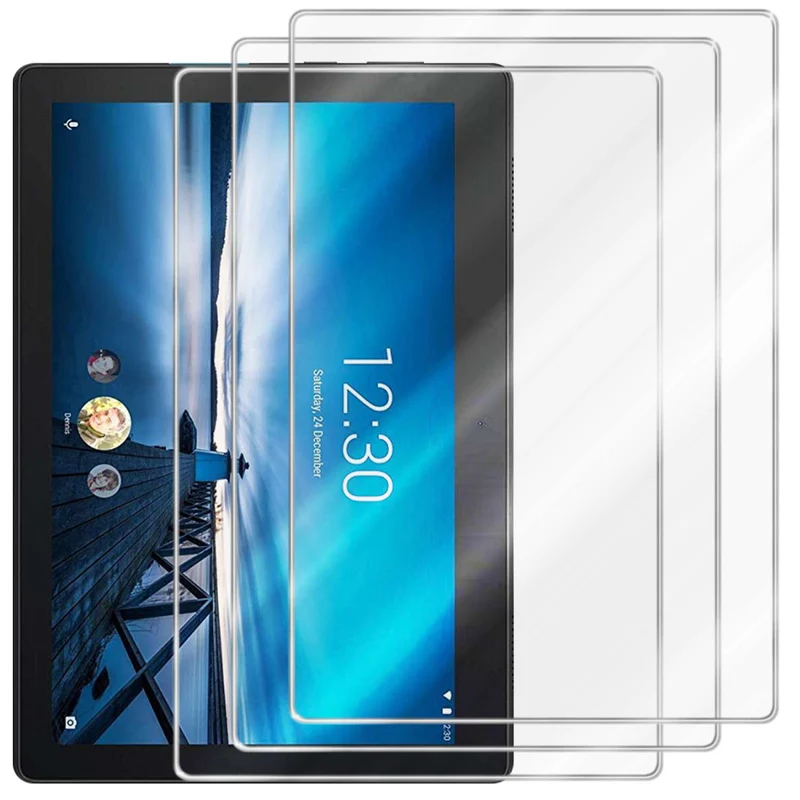 Cadorabo 3x Panzer Folie kompatibel mit Lenovo Tab E10 (10.1) 3er Pack Gehärtetes (Tempered) Display-Schutzglas in 9H Härte mit 3D Touch Kompatibilität