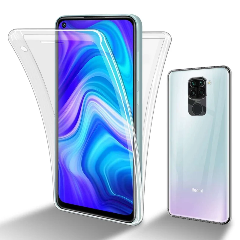 Cadorabo Hülle kompatibel mit Xiaomi RedMi NOTE 9 360° Full Body Schutzhülle - Front- und Rückenschutz, Rundumschutz mit Displayschutz
