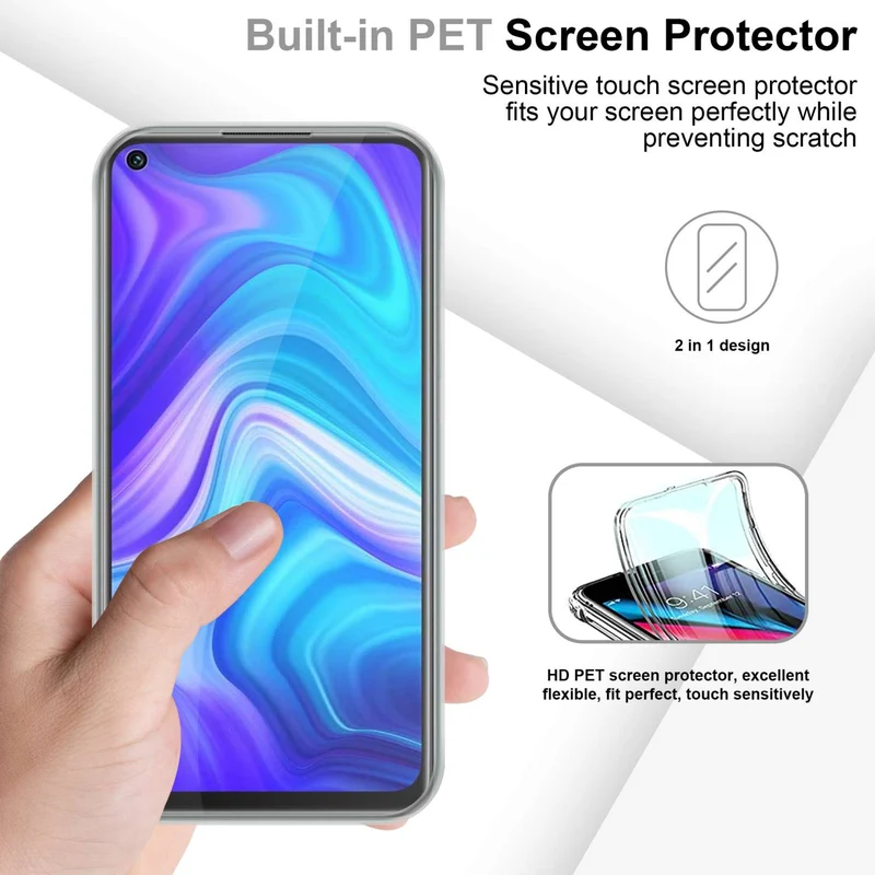 Cadorabo Hülle kompatibel mit Xiaomi RedMi NOTE 9 360° Full Body Schutzhülle - Front- und Rückenschutz, Rundumschutz mit Displayschutz