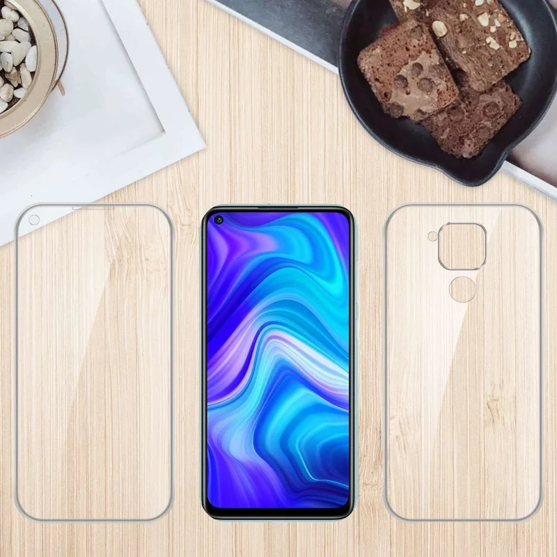 Cadorabo Hülle kompatibel mit Xiaomi RedMi NOTE 9 360° Full Body Schutzhülle - Front- und Rückenschutz, Rundumschutz mit Displayschutz
