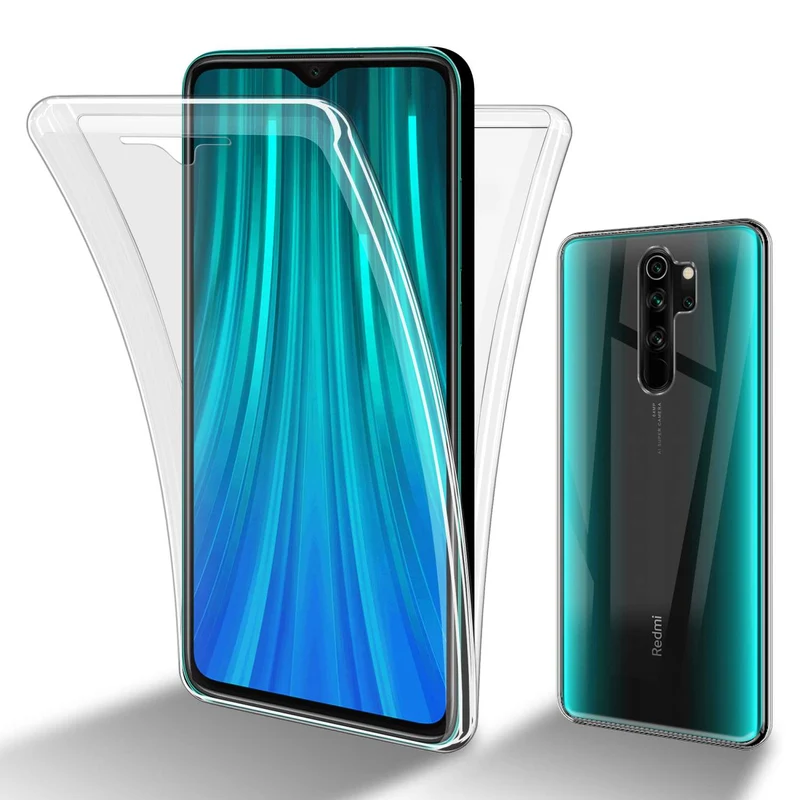 Cadorabo Hülle kompatibel mit Xiaomi RedMi NOTE 8 PRO 360° Full Body Schutzhülle - Front- und Rückenschutz, Rundumschutz mit Displayschutz