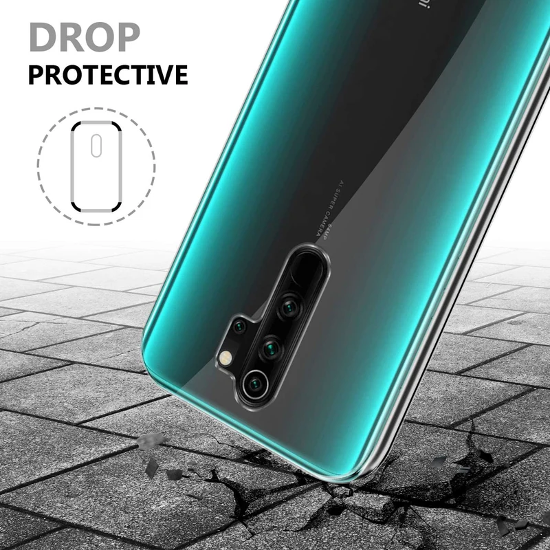 Cadorabo Hülle kompatibel mit Xiaomi RedMi NOTE 8 PRO 360° Full Body Schutzhülle - Front- und Rückenschutz, Rundumschutz mit Displayschutz