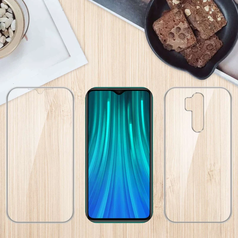 Cadorabo Hülle kompatibel mit Xiaomi RedMi NOTE 8 PRO 360° Full Body Schutzhülle - Front- und Rückenschutz, Rundumschutz mit Displayschutz