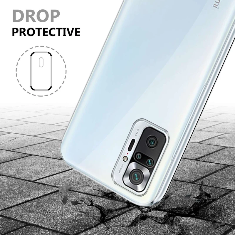 Cadorabo Hülle kompatibel mit Xiaomi RedMi NOTE 10 PRO 360° Full Body Schutzhülle - Front- und Rückenschutz, Rundumschutz mit Displayschutz