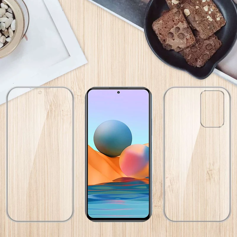 Cadorabo Hülle kompatibel mit Xiaomi RedMi NOTE 10 PRO 360° Full Body Schutzhülle - Front- und Rückenschutz, Rundumschutz mit Displayschutz