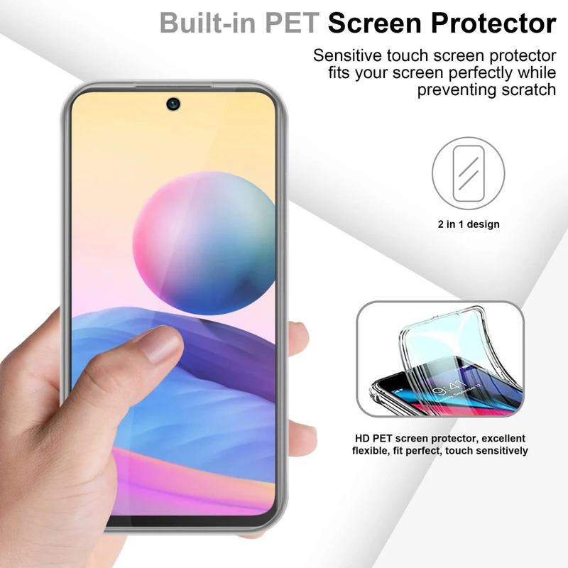 Cadorabo Hülle kompatibel mit Xiaomi RedMi NOTE 10 5G / POCO M3 PRO 5G 360° Full Body Schutzhülle - Front- und Rückenschutz, Rundumschutz mit Displayschutz