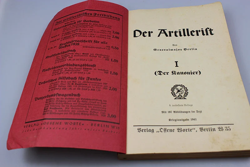 "Der Artillerist" Band 1 - Der Kannonier. Handbuch 1941
