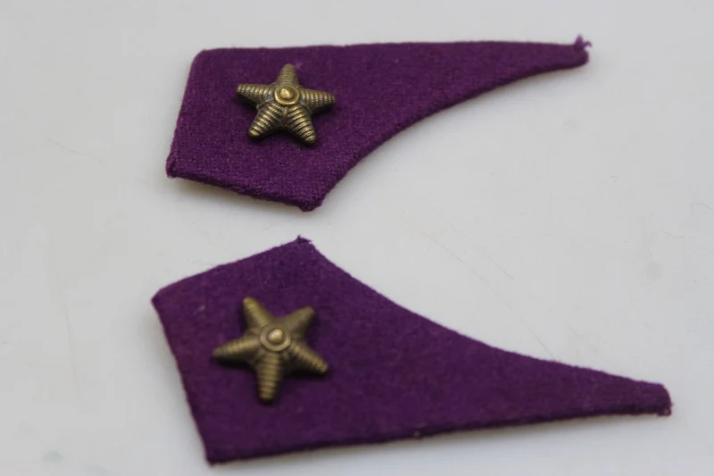 Paar Offiziersabzeichen des REI-Militärkommissariats aus dem Zweiten Weltkrieg