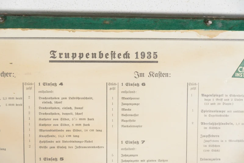 Truppen Besteck 1935 „Chiron Instrumente“ Sanità WH