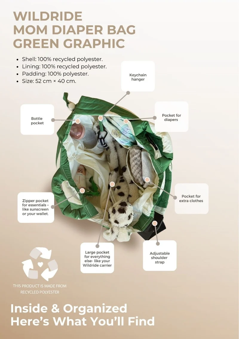 Wickeltasche Green Graphic