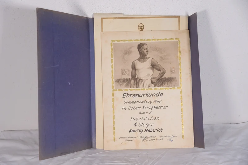 #4 Ehren Urkunde Sportsmen WH WW2