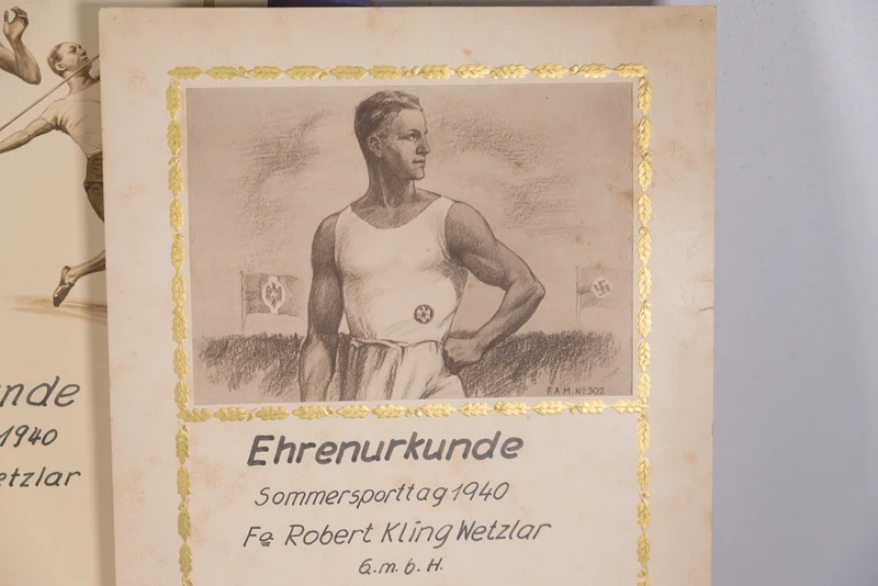 #4 Ehren Urkunde Sportsmen WH WW2