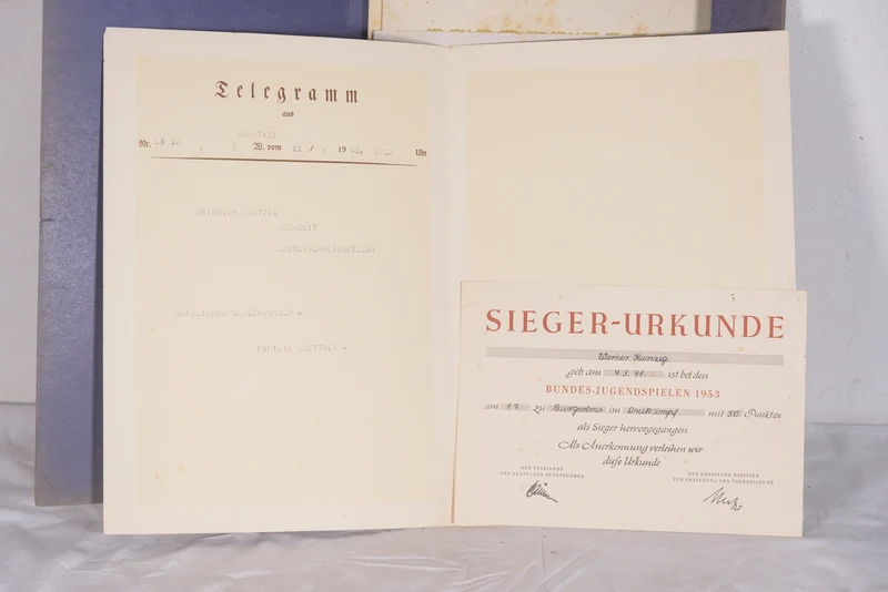 #4 Ehren Urkunde Sportsmen WH WW2