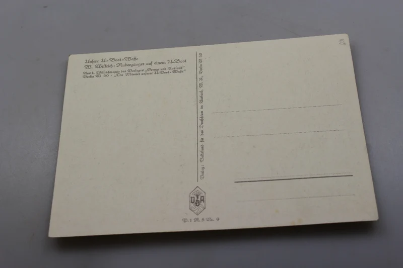 Willrich-Postkarte - „Unsere U-Boot=Waffe“ 2. Weltkrieg