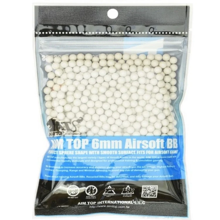 Aim Top Precision Biologisch abbaubare Airsoft BBs 6mm ca 500 Stück -verschiedene Größen-