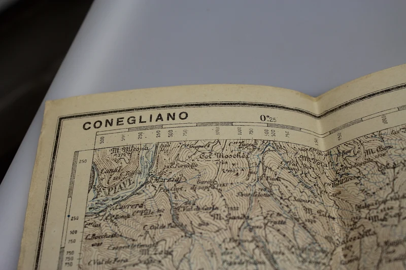 Karte der Gegend von Conegliano 1918