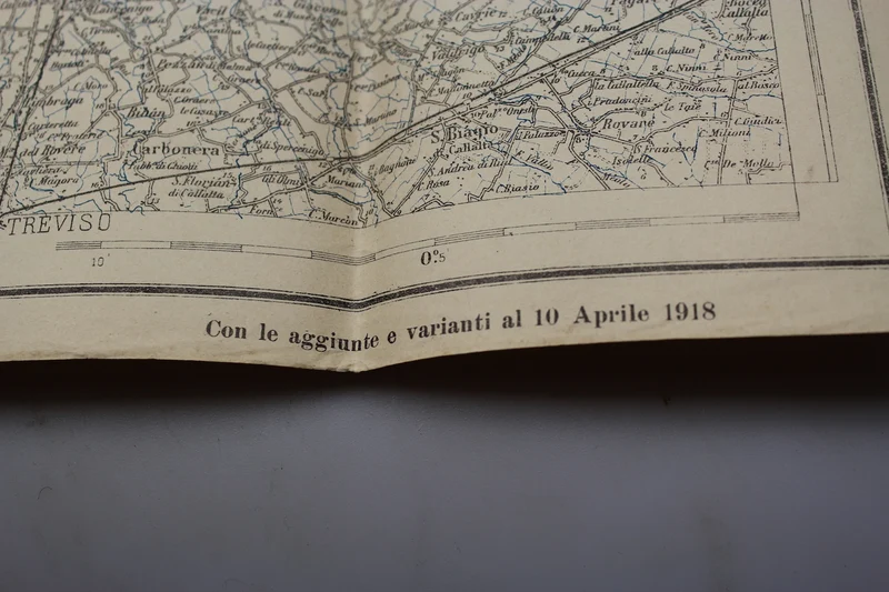 Karte der Gegend von Conegliano 1918
