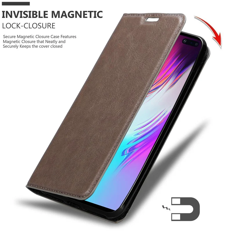Cadorabo Hülle kompatibel mit Samsung Galaxy S10 5G Schutzhülle mit Magnetverschluss, Standfunktion und Kartenfach