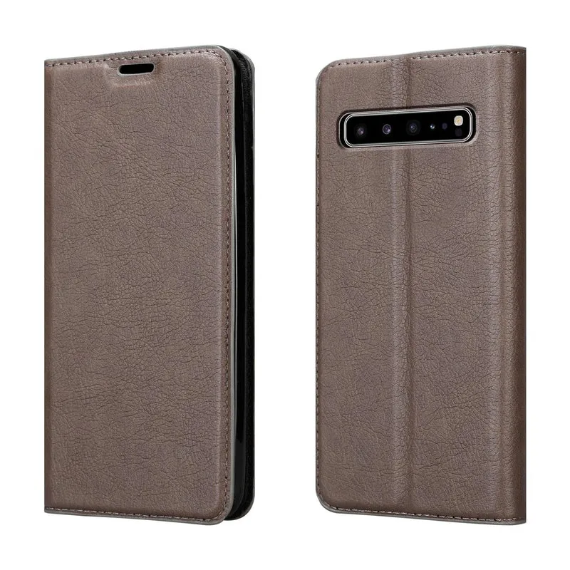 Cadorabo Hülle kompatibel mit Samsung Galaxy S10 5G Schutzhülle mit Magnetverschluss, Standfunktion und Kartenfach