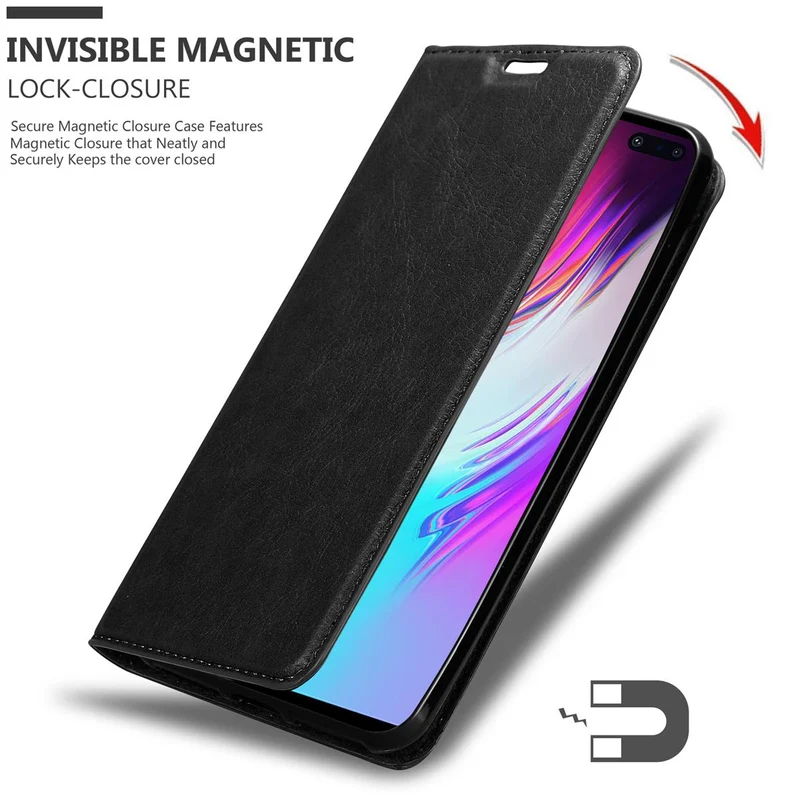 Cadorabo Hülle kompatibel mit Samsung Galaxy S10 5G Schutzhülle mit Magnetverschluss, Standfunktion und Kartenfach