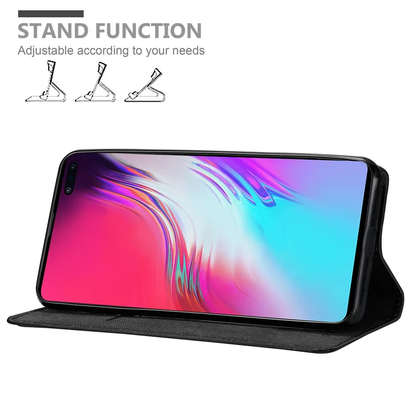 Cadorabo Hülle kompatibel mit Samsung Galaxy S10 5G Schutzhülle mit Magnetverschluss, Standfunktion und Kartenfach