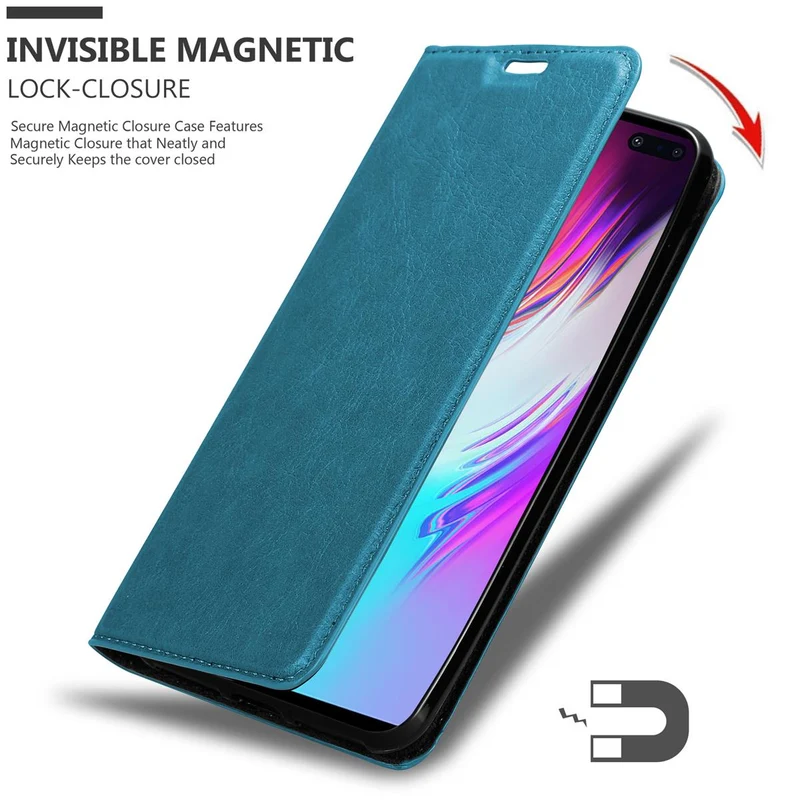 Cadorabo Hülle kompatibel mit Samsung Galaxy S10 5G Schutzhülle mit Magnetverschluss, Standfunktion und Kartenfach