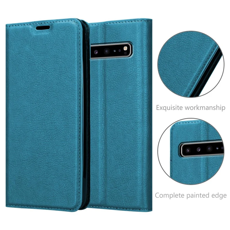 Cadorabo Hülle kompatibel mit Samsung Galaxy S10 5G Schutzhülle mit Magnetverschluss, Standfunktion und Kartenfach