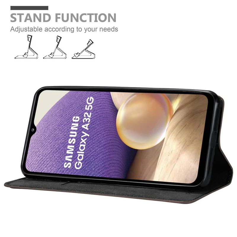 Cadorabo Hülle kompatibel mit Samsung Galaxy A32 4G Schutzhülle mit Magnetverschluss, Standfunktion und Kartenfach
