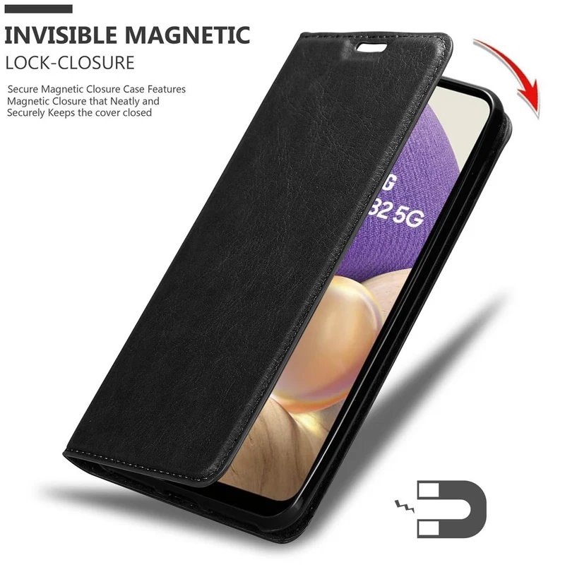 Cadorabo Hülle kompatibel mit Samsung Galaxy A32 4G Schutzhülle mit Magnetverschluss, Standfunktion und Kartenfach