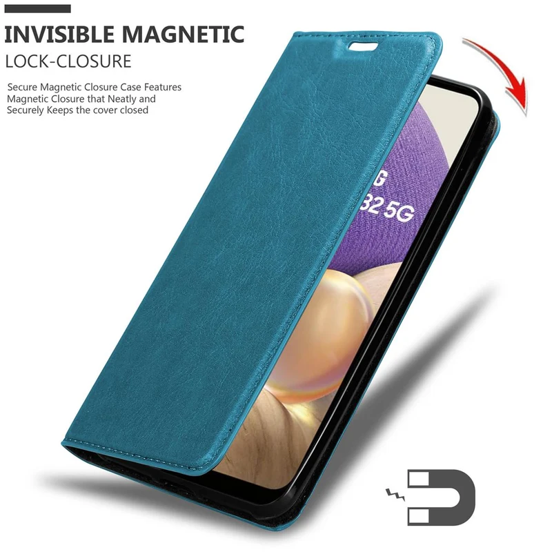 Cadorabo Hülle kompatibel mit Samsung Galaxy A32 4G Schutzhülle mit Magnetverschluss, Standfunktion und Kartenfach