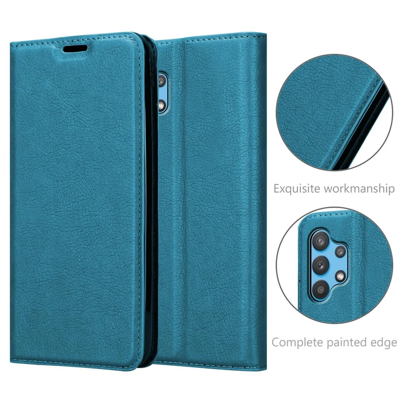Cadorabo Hülle kompatibel mit Samsung Galaxy A32 4G Schutzhülle mit Magnetverschluss, Standfunktion und Kartenfach