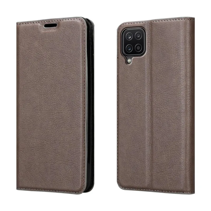 Cadorabo Hülle kompatibel mit Samsung Galaxy A12 / M12 Schutzhülle mit Magnetverschluss, Standfunktion und Kartenfach